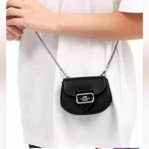 NWT!! New Black Coach Morgan Card Case with silver hardware. Super cute!!